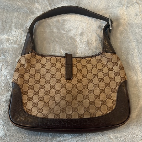 Gucci GG monogram web hobo shoulder bag. - Picture 3 of 10
